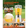 VEVOR Beverage Dispenser, 2.1 Gallon Drink Dispenser for Parties, Stainless Steel + Plastic Juice Dispensers with Spigot Ice Chamber, Iced Tea Lemonade Juice Water Dispensers, for Restaurants, Hotels