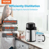 VEVOR Water Distiller, 4L 1.05 Gallon Pure Water Purifier Filter For Home Countertop, 750W Distilled Water Maker, Stainless Steel Interior Distiller Water Making Machine to Make Clean Water, Silvery