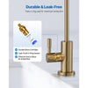 VEVOR Stainless Steel Faucet, Lead-Free Water Purifier Faucet, Filter Water Faucets With Solid Brass Valve, Anti-Rust & Durability Ro Water Faucets For Kitchen, Bar Counter, Cafe Shop, Brushed Gold