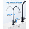 VEVOR Stainless Steel Faucet, Lead-Free Water Purifier Faucets, Reverse Osmosis Faucet with Solid Brass Valve, High Arch Drinking Water Faucets For Kitchen Sink, Bar Counter, Cafe Shop, Matte Black