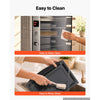 VEVOR Countertop Vertical Oven Brazilian Flame 5 Auto Rotating Skewers, for Steak, Fish, Lamb Leg, Outdoor Gas Heating Rotisserie Shawarma Machine, Meat Kebab Grill, with Curved Glass Door