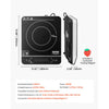 VEVOR Portable Induction Cooktop, 1800W Electric Induction Burner with 9 Temperature Settings, Countertop Induction Hot Plate with 4H Timer, 24H Reservation, Child Lock, Easy to Clean, for Cooking