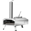 VEVOR Portable Outdoor Oven, 12-inch Pizza Oven, Pellet & Chips & Charcoal Tri-Fuel, Stainless Steel Pizza Grill, Includes Pizza Stone, Waterproof Cover, Shovel, Ideal for Camping & Backyard, Silver