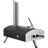VEVOR Portable Outdoor Oven, 12-inch Pizza Oven, Pellet & Chips & Charcoal Tri-Fuel, Iron Spray Pizza Grill, Includes Pizza Stone, Waterproof Cover, Shovel, Ideal for Camping & Backyard, Black