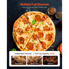 VEVOR Pizza Oven Outdoor, 12" Pellet Pizza Oven, Portable Pizza-Stove with Built-in Thermometer, Wood Fired Stainless Steel Pizza-Maker, for Backyard, Camping, Pizza-Stone, Shovel, Carry Bag, Silver
