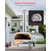 VEVOR Pizza Oven Outdoor, 12" Pellet Pizza Oven, Portable Pizza-Stove with Built-in Thermometer, Wood Fired Stainless Steel Pizza-Maker, for Backyard, Camping, Pizza-Stone, Shovel, Carry Bag, Silver