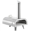 VEVOR Pizza Oven Outdoor, 12" Pellet Pizza Oven, Portable Pizza-Stove with Built-in Thermometer, Wood Fired Stainless Steel Pizza-Maker, for Backyard, Camping, Pizza-Stone, Shovel, Carry Bag, Silver