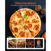 VEVOR Dual Fuel Pizza Oven Outdoor, 12 in Wood Fire & Propane Gas Pizza Oven, Pellet & Propane Pizza-Maker with Thermometer, Iron Spray Electric Rotation Pizza-Cook for Outside Camping & Backyard