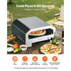 VEVOR Outdoor Pizza Oven, 16 in Propane Gas Pizza Maker, Portable Pizza-Cooker with Electric Rotation, Thickened Pizza-Stone, Carry Bag, Propane Pizza-Oven for Outside Backyard Patio Camping, Black