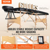 VEVOR Portable Massage Table 28" W, 2 Folding Lightweight Massage Table, 8-Level Height Adjustable Salon Tattoo Bed, Spa Table with Headrest, Armrests, Hand Pallet & Carrying Bag, 600LBS