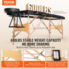 VEVOR Portable Massage Table 24" W, 2 Folding Lightweight Massage Table, 8-Level Height Adjustable Salon Tattoo Bed, Spa Table with Headrest, Armrests, Hand Pallet & Carrying Bag, 600LBS