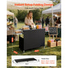 VEVOR Folding Portable Bar Table, 43.3 x 15.4 x 34.6 in, with Carry Bag, Storage Shelf, and Detachable Skirt, Quick and Easy Setup, Foldable Mobile Bartending Station for Events, Party, Tradeshow
