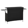 VEVOR Folding Portable Bar Table, 43.3 x 15.4 x 34.6 in, with Carry Bag, Storage Shelf, and Detachable Skirt, Quick and Easy Setup, Foldable Mobile Bartending Station for Events, Party, Tradeshow