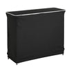VEVOR Folding Portable Bar Table, 43.5 x 15.4 x 39.8 in, with Carry Bag, 2 Storage Shelves, and Detachable Skirt, Quick and Easy Setup, Foldable Mobile Bartending Station for Events, Party, Tradeshow