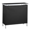 VEVOR Folding Portable Bar Table, 38.6 x 15.2 x 34.3 in, with Carry Bag, Storage Shelf, and Detachable Skirt, Quick and Easy Setup, Foldable Mobile Bartending Station for Events, Party, Tradeshow