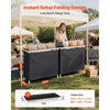 VEVOR Folding Portable Bar Table, 2 pcs, 38.6 x 15.2 x 34.3 in, with Carry Bag, Storage Shelf, Detachable Skirt, Quick and Easy Setup, Foldable Mobile Bartending Station for Events, Party, Tradeshow