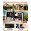 VEVOR Folding Portable Bar Table, 2 pcs, 38.6 x 15.2 x 34.3 in, with Carry Bag, Storage Shelf, Detachable Skirt, Quick and Easy Setup, Foldable Mobile Bartending Station for Events, Party, Tradeshow