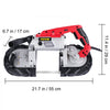 VEVOR Cordless Band Saw, 5-Inch Cut Capacity, Variable Speed, Handheld, 10A Motor, for Metal, Wood, Tubing, Pipes, Rebar, Plastic