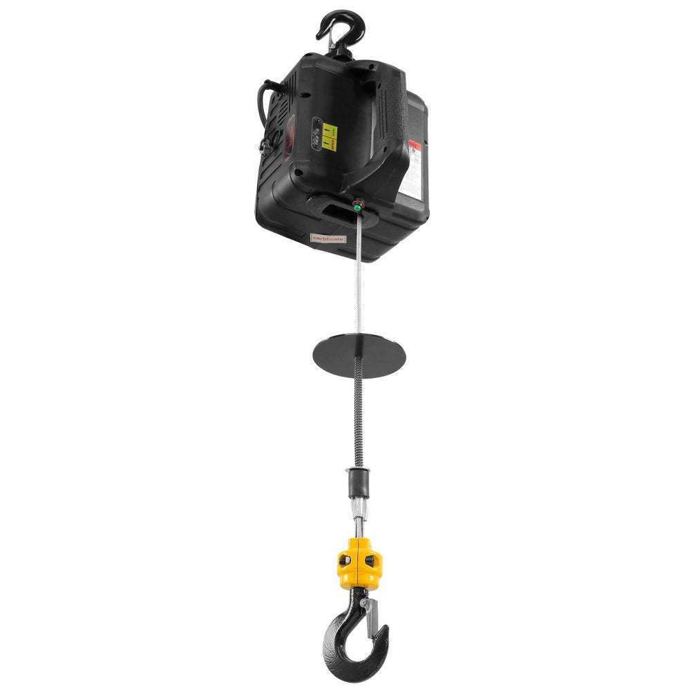 VEVOR 1100 lbs Electric Hoist Winch, 2-in-1 1500W Portable Power Winch Crane, 23 ft Lifting Height, Attic lift with Wireless Remote Control, for Garage, Warehouse, Factory Lifting Towing