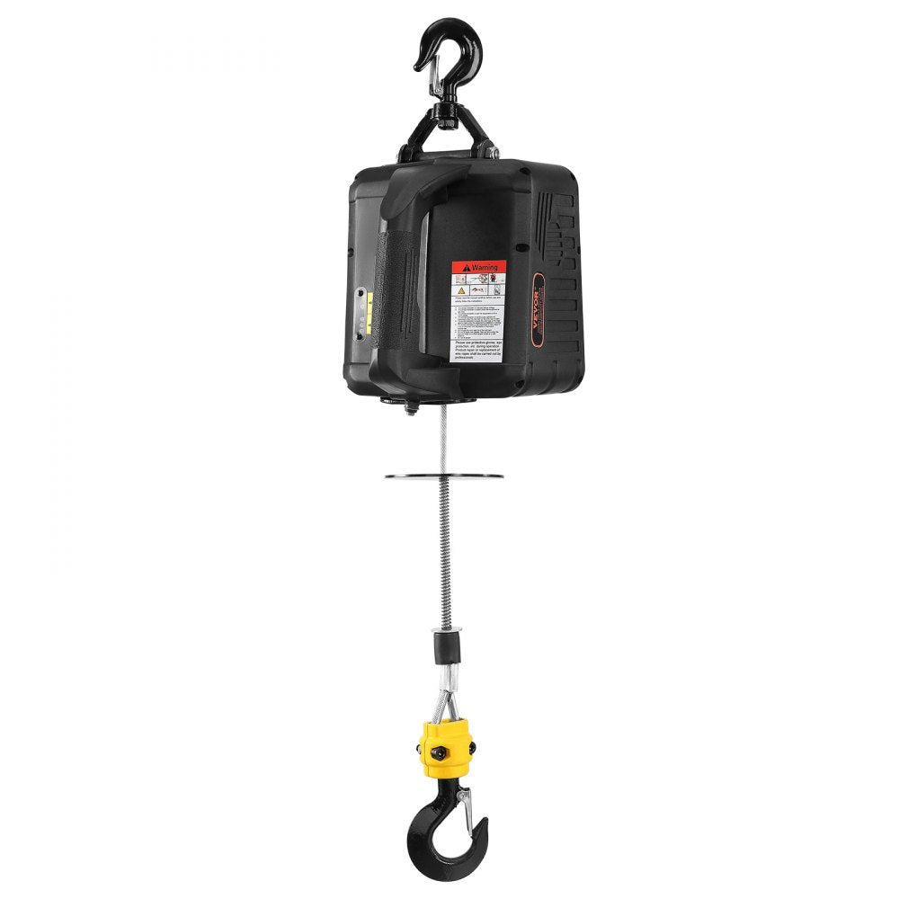 VEVOR 1100 lbs Electric Hoist Winch, 2-in-1 1500W Portable Power Winch Crane, 23 ft Lifting Height, Attic lift with Wireless Remote Control, for Garage, Warehouse, Factory Lifting Towing