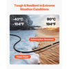 VEVOR 100 FT 10AWG Portable Power Cable (4 Conductor), Heavy Duty 600V SOOW Electrical Power Cable, Industrial Grade Electric Wire, Premium CPE Rubber Jacket, Copper Extension Cord for Welder Machine