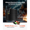 VEVOR 25 FT 6AWG Portable Power Cable (4 Conductor), Heavy Duty 600V SOOW Electrical Power Cable, Industrial Grade Electric Wire, Premium CPE Rubber Jacket, Copper Extension Cord for Welder Machine