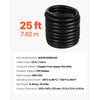 VEVOR 25 FT 6AWG Portable Power Cable (4 Conductor), Heavy Duty 600V SOOW Electrical Power Cable, Industrial Grade Electric Wire, Premium CPE Rubber Jacket, Copper Extension Cord for Welder Machine