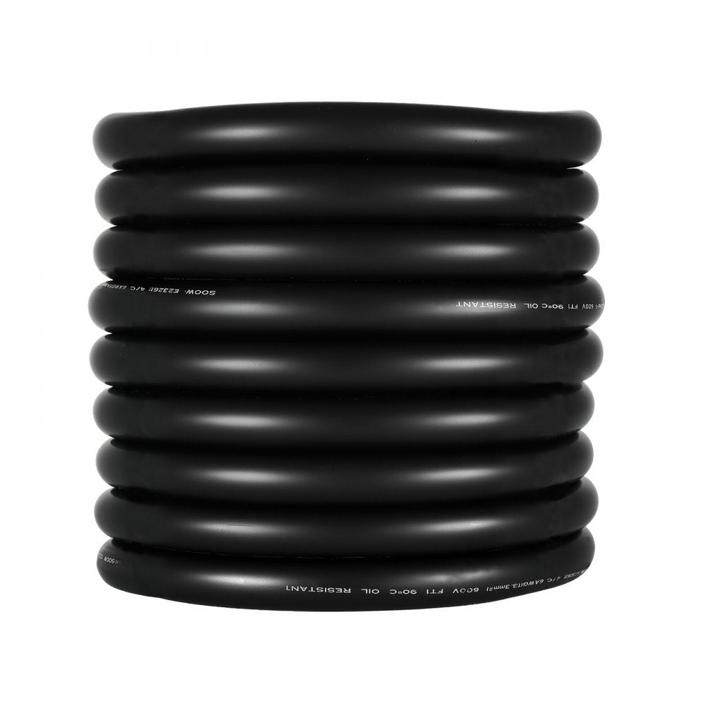 VEVOR 25 FT 6AWG Portable Power Cable (4 Conductor), Heavy Duty 600V SOOW Electrical Power Cable, Industrial Grade Electric Wire, Premium CPE Rubber Jacket, Copper Extension Cord for Welder Machine