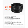 VEVOR 25 FT 6AWG Portable Power Cable (3 Conductor), Heavy Duty 600V SOOW Electrical Power Cable, Industrial Grade Electric Wire, Premium CPE Rubber Jacket, Copper Extension Cord for Welder Machine