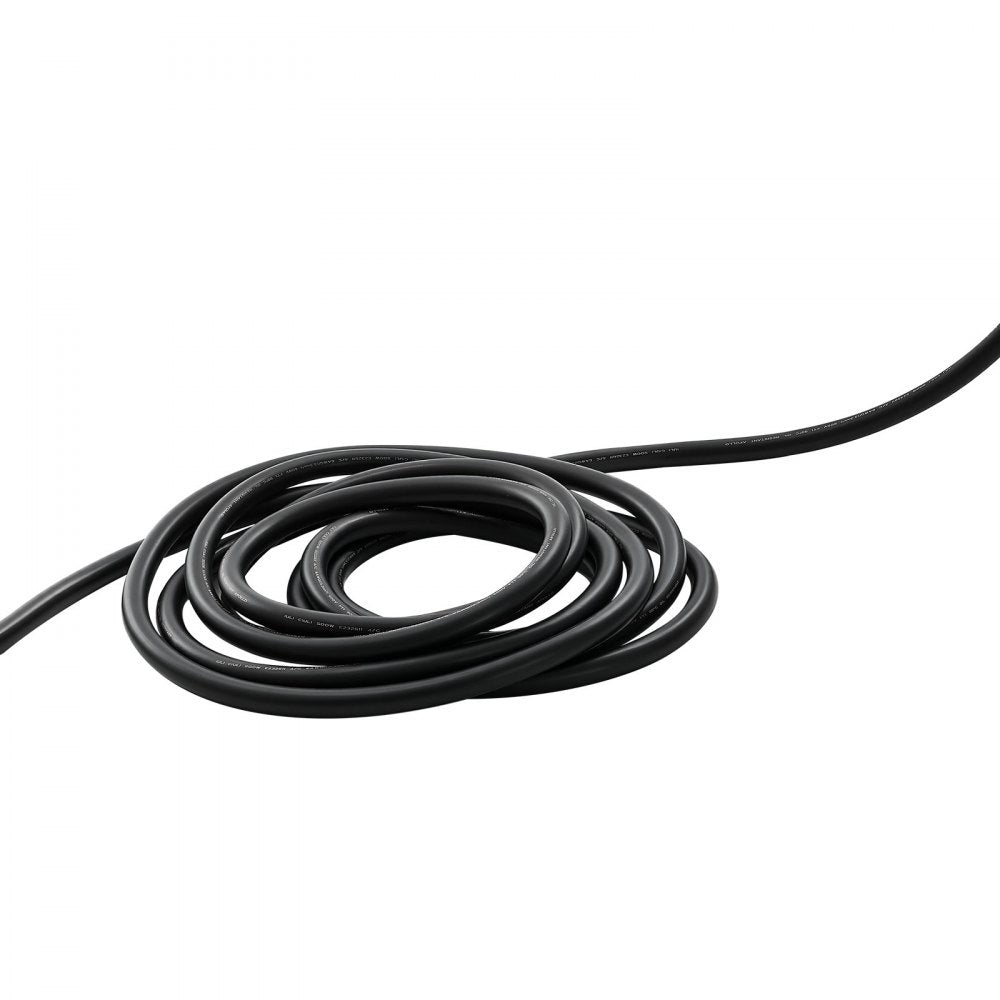 VEVOR 25 FT 6AWG Portable Power Cable (3 Conductor), Heavy Duty 600V SOOW Electrical Power Cable, Industrial Grade Electric Wire, Premium CPE Rubber Jacket, Copper Extension Cord for Welder Machine