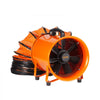 VEVOR Portable Ventilator, 12 inch Heavy Duty Cylinder Fan with 16.4ft Duct Hose, 585W Strong Shop Exhaust Blower 3198CFM, Industrial Utility Blower for Sucking Dust, Smoke, Smoke Home/Workplace