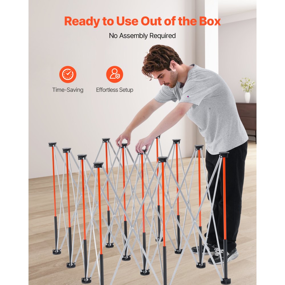 VEVOR Portable Folding Workstand, 6.12 x 4.14 ft Collapsible Workbench, 4500 lbs Weight Capacity, No Assembly Foldable Work Stand with Storage Bag, Table Top NOT Included, for Garage Workshop Outdoor