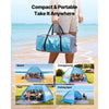 VEVOR Beach Tent Sun Shelter for 8 Person, UPF 50+ Protection, Portable Sun Shade Canopy with Carrying Bag & Sand Pockets, Lightweight and Easy Setup Beach Umbrella for Camping Fishing Outdoor Picnic