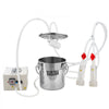 VEVOR Goat Milking Machine, 0.8 Gal / 3 L Food-Grade Stainless Steel Bucket, with 5200 mAh Rechargeable Battery, 2 Teat Cups, Cordless Portable Pulsation Vaccum Electric Milking Machine for Goats Only