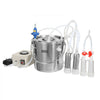 VEVOR Goat Milking Machine, 12 L 304 Stainless Steel Bucket, Electric Automatic Pulsation Vacuum Milker, Portable Milker with Food-grade Silicone Cups and Tubes, Adjustable Suction for Cows and Sheep