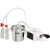 VEVOR Goat Milking Machine, 3 L 304 Stainless Steel Bucket, Electric Automatic Pulsation Vacuum Milker, Portable Milker with Food-grade Silicone Cups and Tubes, Suction for Sheep
