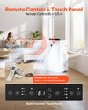 VEVOR portable AC remote control and LED touch panel (batteries not included)