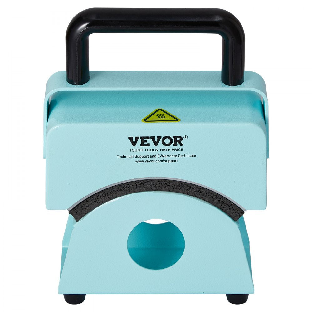 VEVOR Hat Press Machine, Mini Hat Heat Press for Caps with Integrated Control Panel, Cap Heat Press Machine with 5.9x3.15 inch Curved Heating Plate, Safety Base, and Glove, Automatic Shut-Off, Green