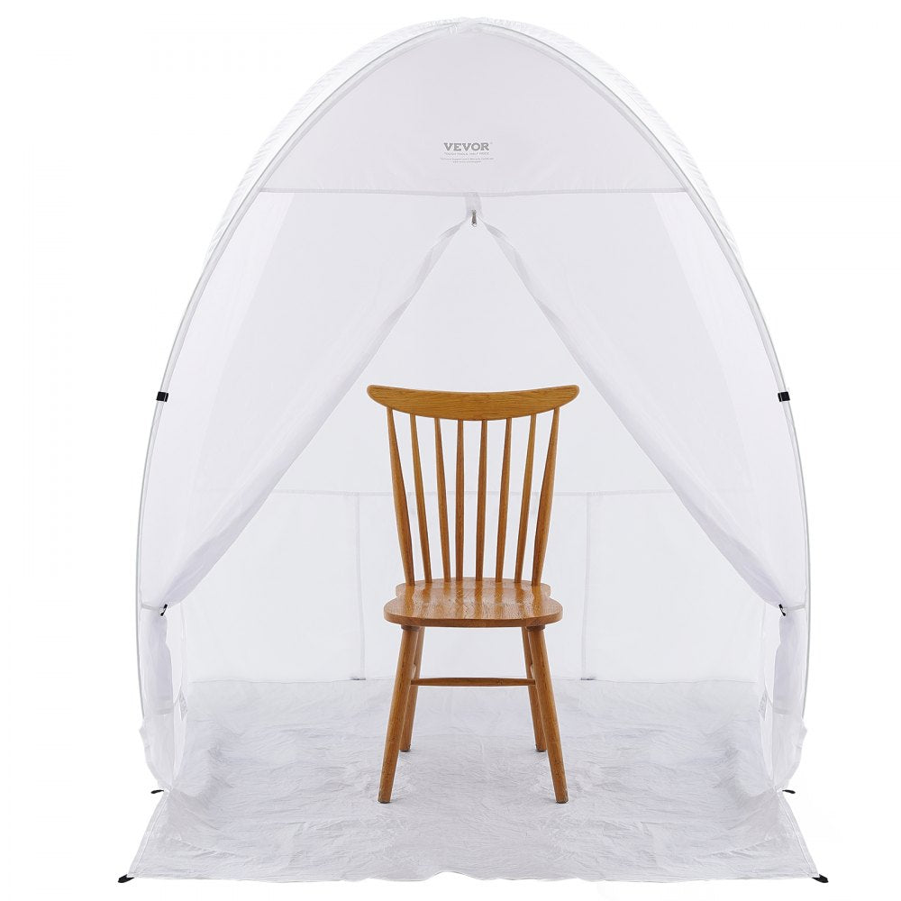 VEVOR Spray Paint Shelter, 60 x 60 x 70 in Pop-Up Portable Spray Paint Tent with Built-In Floor, Exhaust Window and Storage Bag, Foldable Paint Booth for Furniture, DIY Hobby Tool Painting Station