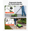 VEVOR Walk-Behind Hand Push Floor Sweeper, Manual Floor Sweeper Non-Electric with 25.6" Sweeping Width, 5 Gallons Waste Container & Adjustable Folding Handle for Yards Walkways Patios Garages - Green