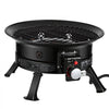 VEVOR Propane Fire Pit 19-Inch, 53,000 BTU Portable Gas Fire Pit, with Grill Grate & Lava Rocks, Adjustable Flame, Folding Legs,Smokeless Outdoor Firebowl for Camping, Patio, Backyard, Deck, RV, Black