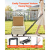 VEVOR Folding Hand Truck, 500 lbs Load Capacity, Collapsible Luggage Cart with 6 Wheels, 2 Elastic Ropes & Expandable Base, Utility Dolly Platform Cart for Airport Travel Luggage Office Moving, Black