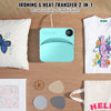 VEVOR Heat Press Machine,9x9inches Portable Shirt Printing Multifunctional Sublimation Transfer Heat Press Machine PTFE Coated, Easy Iron-on Press for T-shirts/Bags/Pillows/HTV Vinyl Projects
