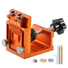 VEVOR Pocket Hole Jig Kit, 0.47 to 1.89 in Adjustable, Jig Pocket Hole System with Step Drill, Hex Wrench, Drill Stop Ring, Square Drive Bit, Plugs and Screws, Reinforced Metal Frame, for Woodworking