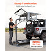 VEVOR Hard Top Remover Lift, 220 lbs, Jeep Hardtop Removal and Storage System, Quick & Easy One-Person Operation, Adjustable Height, for Jeep Wrangler YJ, TJ, JK, JL, 4XE, Ford Bronco 4 Door & 6 Gen+
