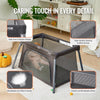 VEVOR Baby Travel Crib and Play Yard, Folding Baby Playpen with Zipper Gate & Soft Mattress, Portable Toddler Crib with Breathable Mesh, Travel Bag, Indoor/Outdoor Kids Activity Center for 0-36 Months