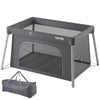 VEVOR Baby Travel Crib and Play Yard, Folding Baby Playpen with Zipper Gate & Soft Mattress, Portable Toddler Crib with Breathable Mesh, Travel Bag, Indoor/Outdoor Kids Activity Center for 0-36 Months