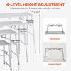 VEVOR Work Platform, 4 Gear Adjustable Height, Folding Alloy Steel Step Ladder, Portable Scaffolding Platform, 800 lb Load Capacity, Non-Slip Rubber Feet, Drywall Painting Stool, Cleaning & Washing