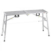 VEVOR Work Platform, 4 Gear Adjustable Height, Folding Alloy Steel Step Ladder, Portable Scaffolding Platform, 800 lb Load Capacity, Non-Slip Rubber Feet, Drywall Painting Stool, Cleaning & Washing