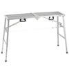 VEVOR Work Platform, 4 Gear Adjustable Height, Folding Alloy Steel Step Ladder, Portable Scaffolding Platform, 800 lb Load Capacity, Non-Slip Rubber Feet, Drywall Painting Stool, Cleaning & Washing